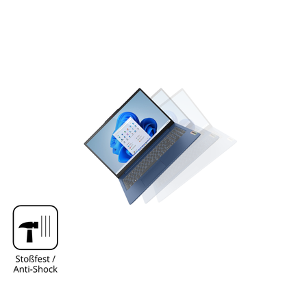 Schutz gegen Kratzer auf dem Lenovo IdeaPad Slim 3 15.6 Zoll Glas durch Schlüssel, Stöße gegen die Tischkante oder Stürze