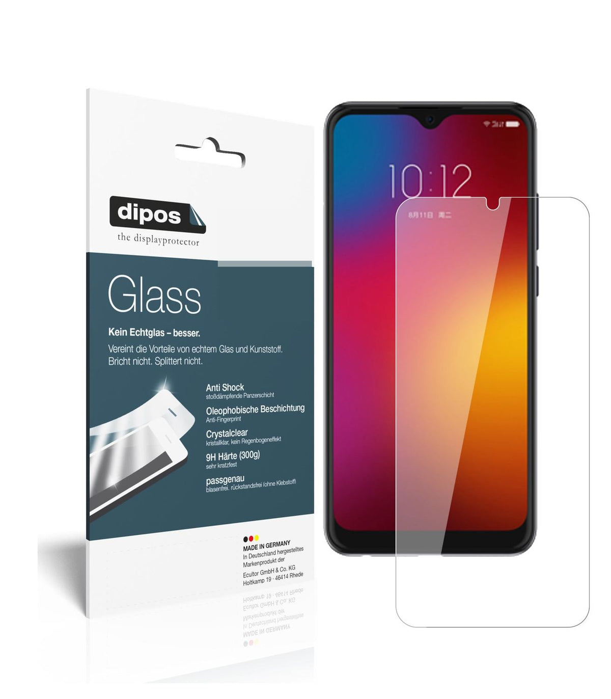 Klare Displayschutzfolie von dipos passend für Lenovo K11, 9H kratzfest und blasenfrei montiert