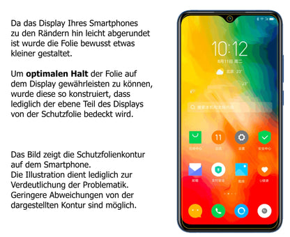 Privatsphäre-Schutz durch Sichtschutz-Folie passend zugeschnitten für Lenovo K6 Enjoy