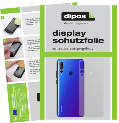 Matte Displayschutzfolie von dipos passend für Lenovo K6 Enjoy Rückseite, präziser Zuschnitt und blasenfrei montiert