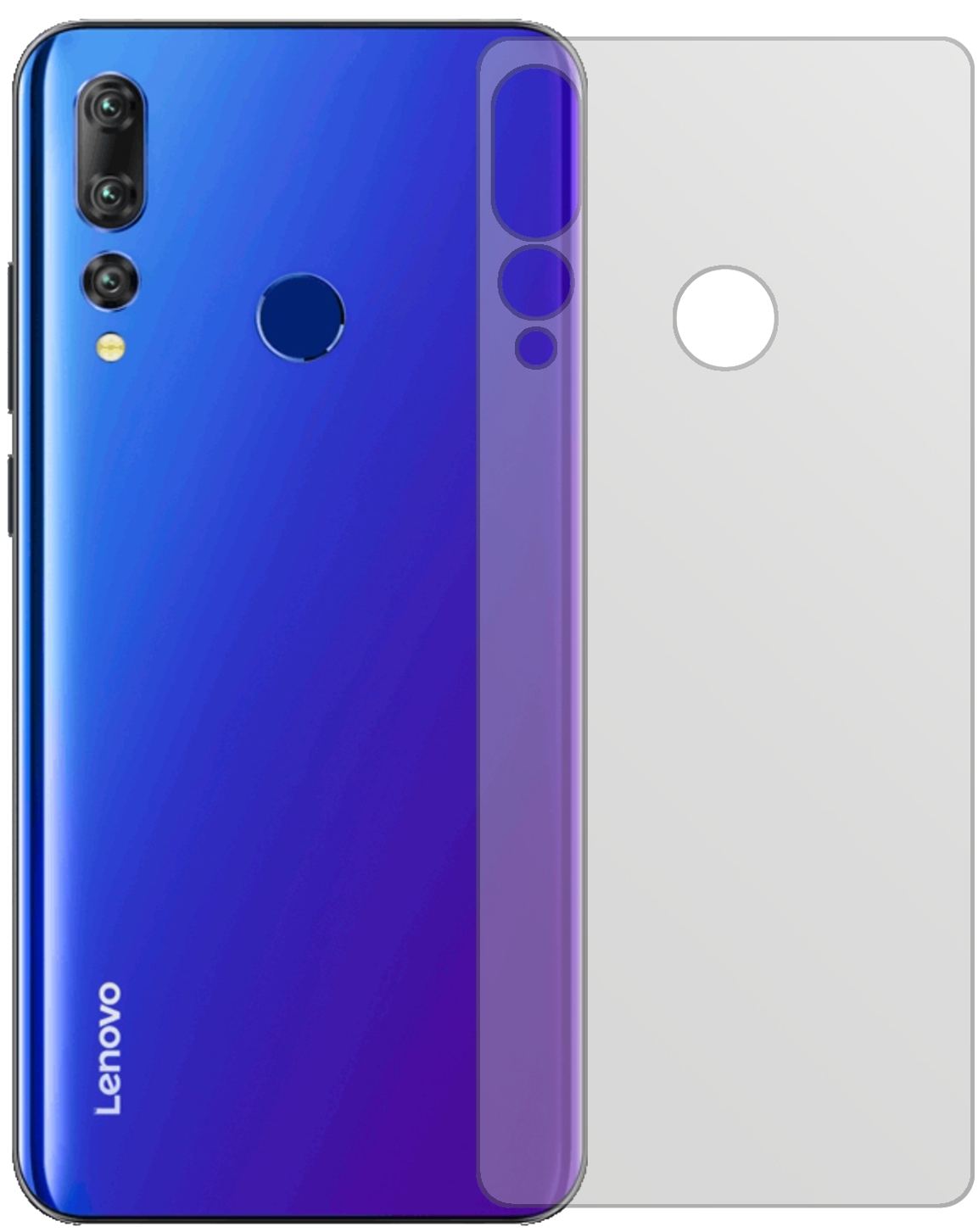 2x Schutzfolie matt für Lenovo K6 Enjoy Rückseite Display-Schutzfolie