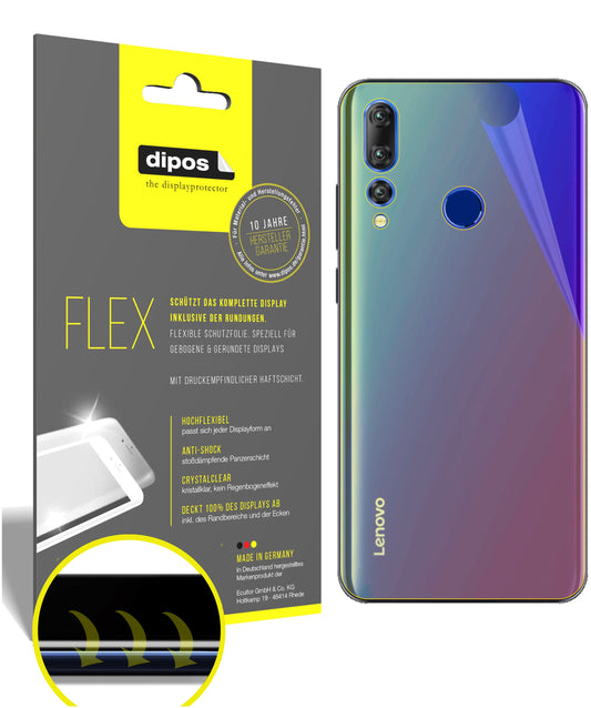 Klare Displayschutzfolie von dipos passend für Lenovo K6 Enjoy Rückseite, 100% Displayabdeckung und blasenfreie Montage