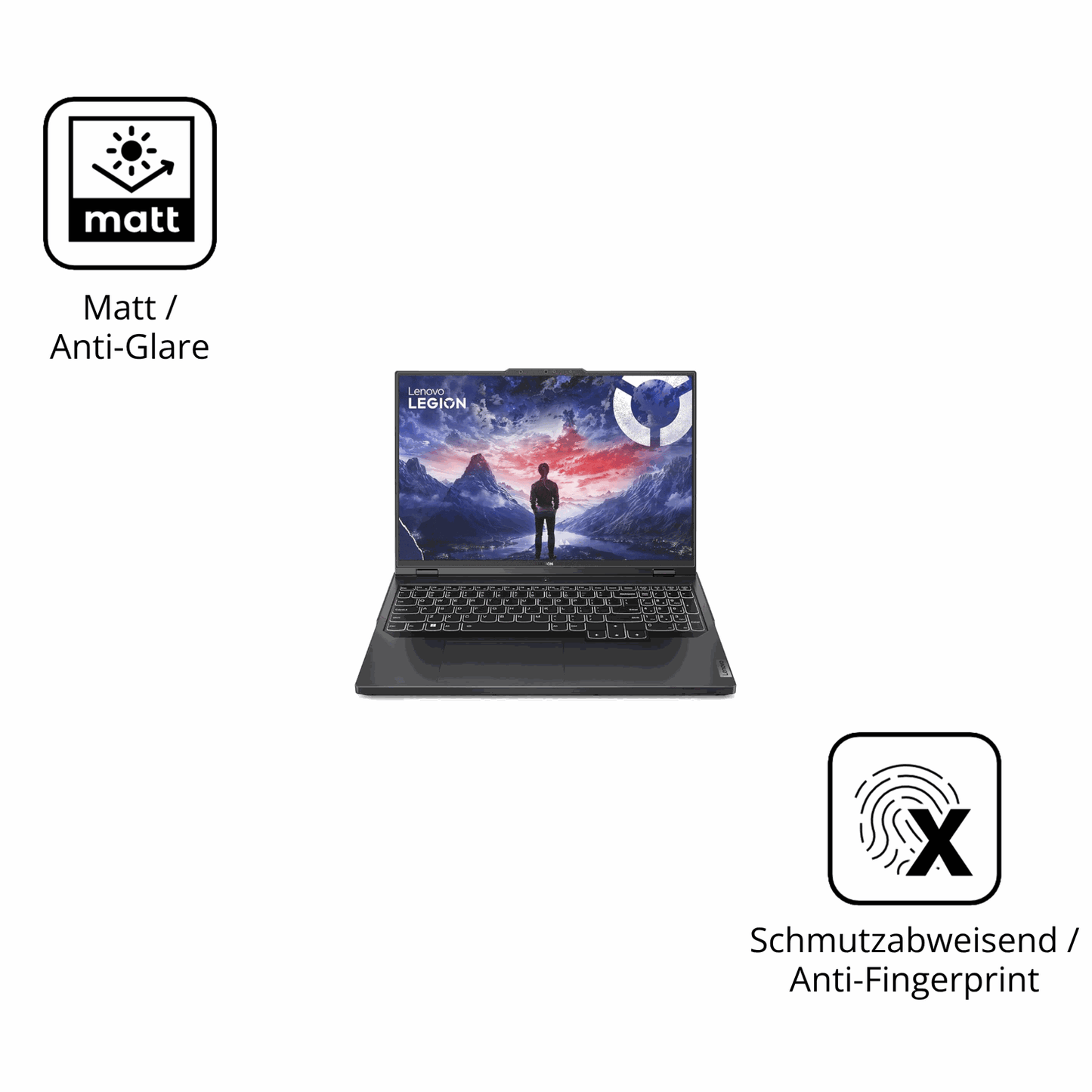 9H Hartbeschichtete, flexible Folie passend zugeschnitten für Lenovo Legion Pro 5 16 Zoll