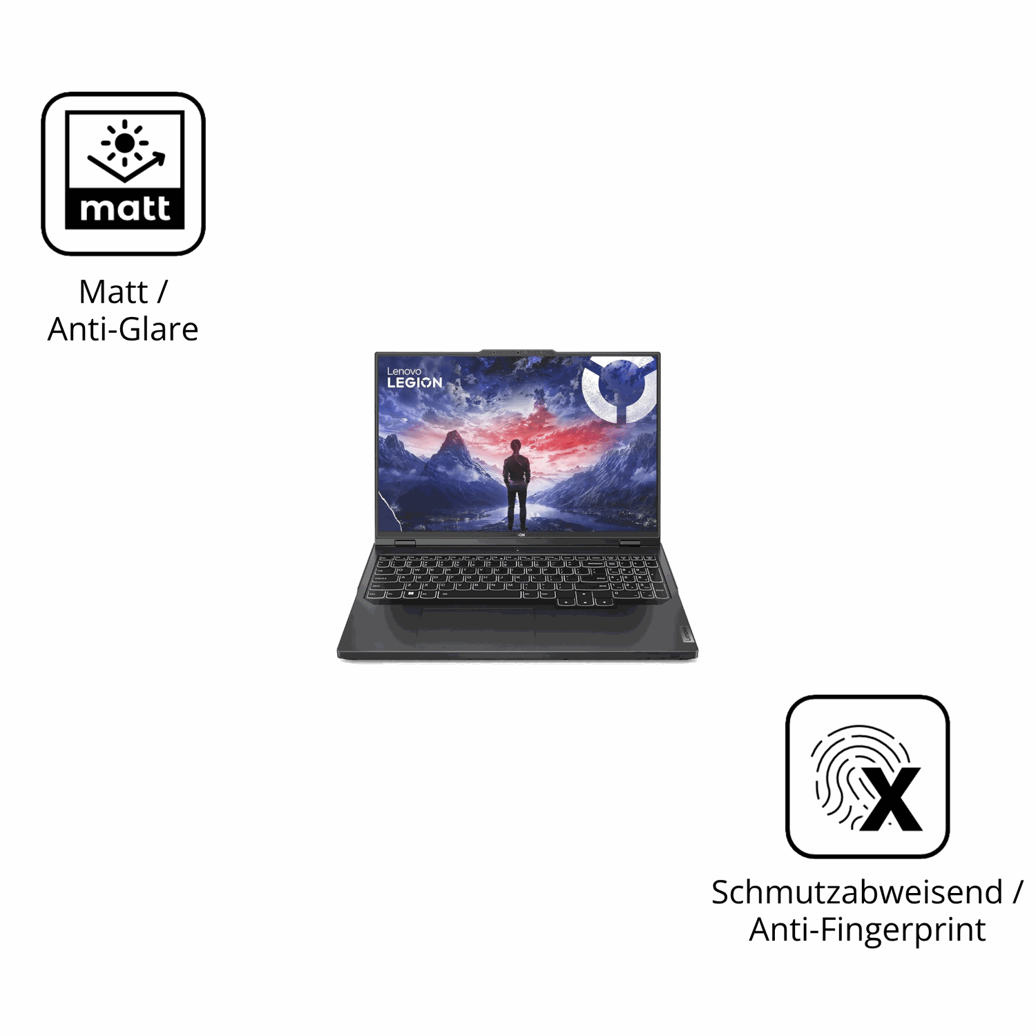 9H Hartbeschichtete, flexible Folie passend zugeschnitten für Lenovo Legion Pro 5 16 Zoll