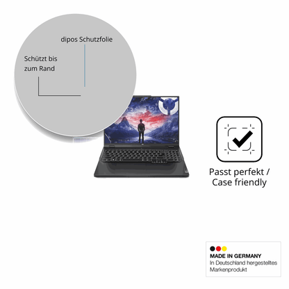 Schutzglasfolie mit optimaler Passform, zur Verwendung mit Hüllen geeignet