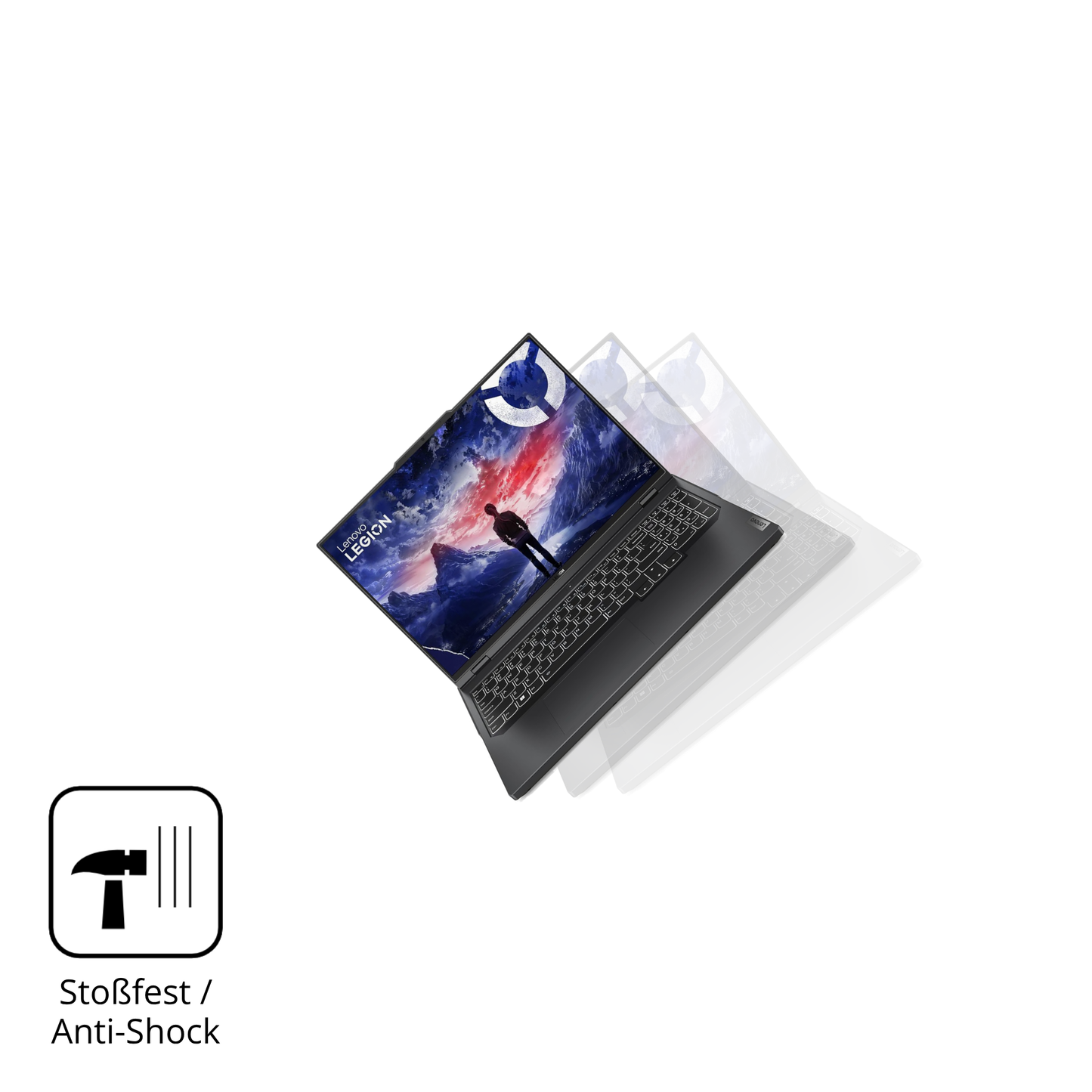 Schutz gegen Kratzer auf dem Lenovo Legion Pro 5 16 Zoll Glas durch Schlüssel, Stöße gegen die Tischkante oder Stürze