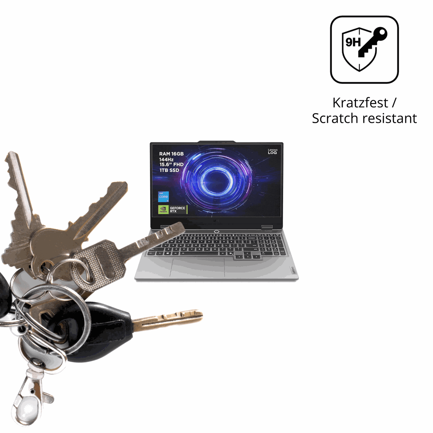dipos Displayschutz für Lenovo LOQ Gaming AI 15.6 Zoll, mattierte Oberfläche, robuste Festigkeit und perfekte Passform