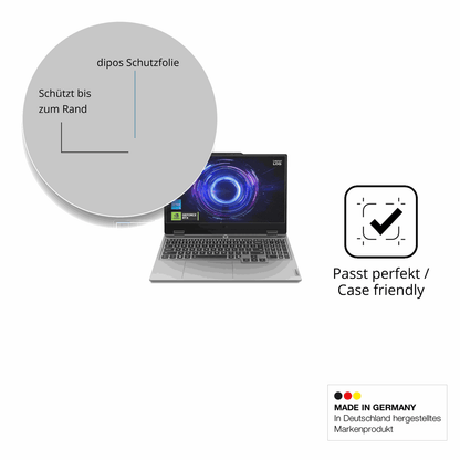 Schutzglasfolie mit optimaler Passform, zur Verwendung mit Hüllen geeignet