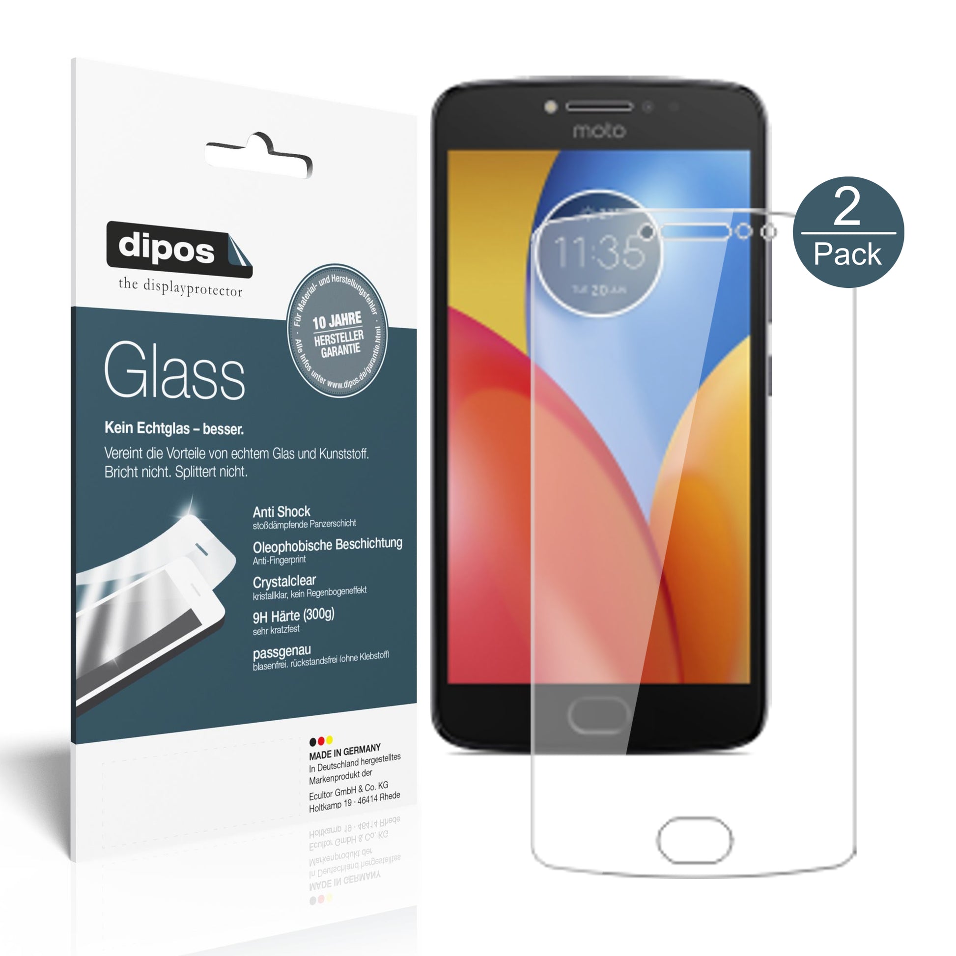 Perfekte Passform und ultimative Qualität: Unser 9H Panzerglas bietet Schutz für Lenovo-Moto E4 Plus
