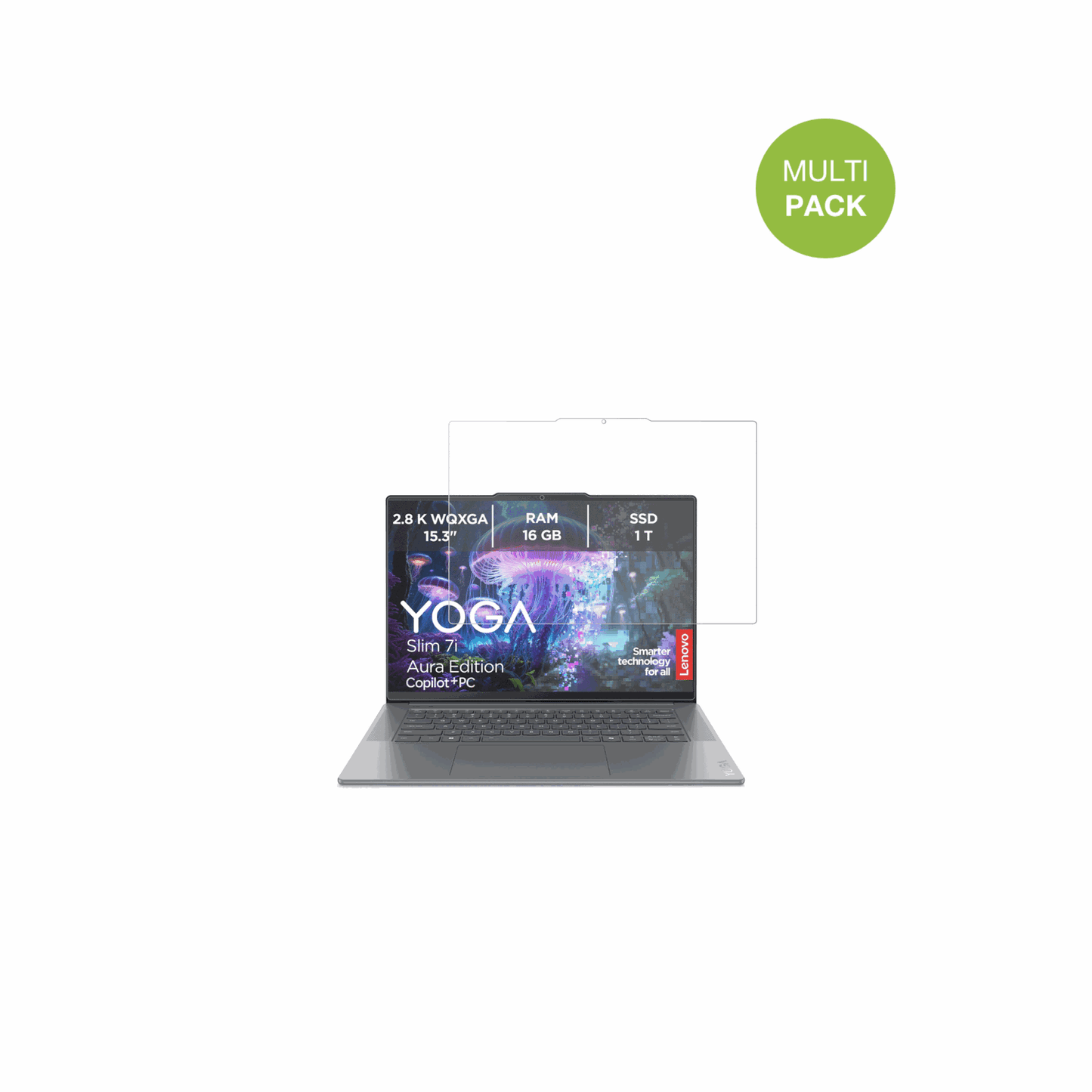 LenovoSlim 7i Ultra Gen 11 14 Zoll mit aufgebrachter dipos Displayschutzfolie, die lästige Fingerabdrücke minimiert