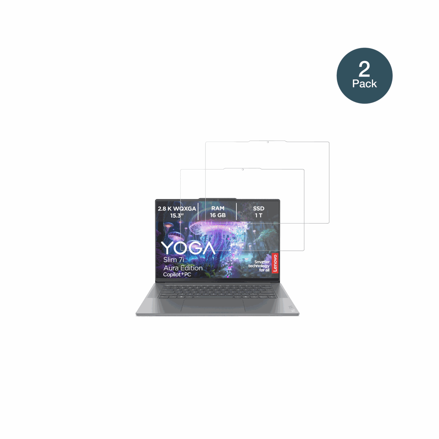 LenovoSlim 7i Ultra Gen 11 14 Zoll mit aufgebrachter dipos Panzerfolie, die lästige Fingerabdrücke minimiert