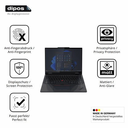 Privatsphäre-Schutz durch Sichtschutz-Folie passend zugeschnitten für Lenovo T14s 2-in-1 G1