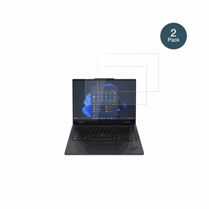 LenovoT14s 2-in-1 G1 mit aufgebrachter dipos Panzerfolie, die lästige Fingerabdrücke minimiert