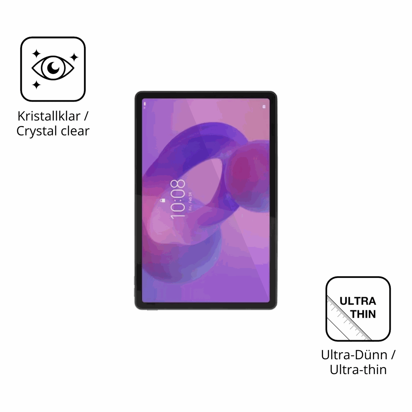 Dünne und klare Folie passend zugeschnitten für lenovotab k11 2.gen