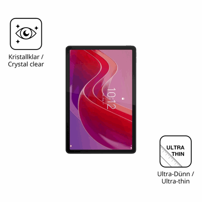 Dünne und klare Folie passend zugeschnitten für Lenovo Tab K12