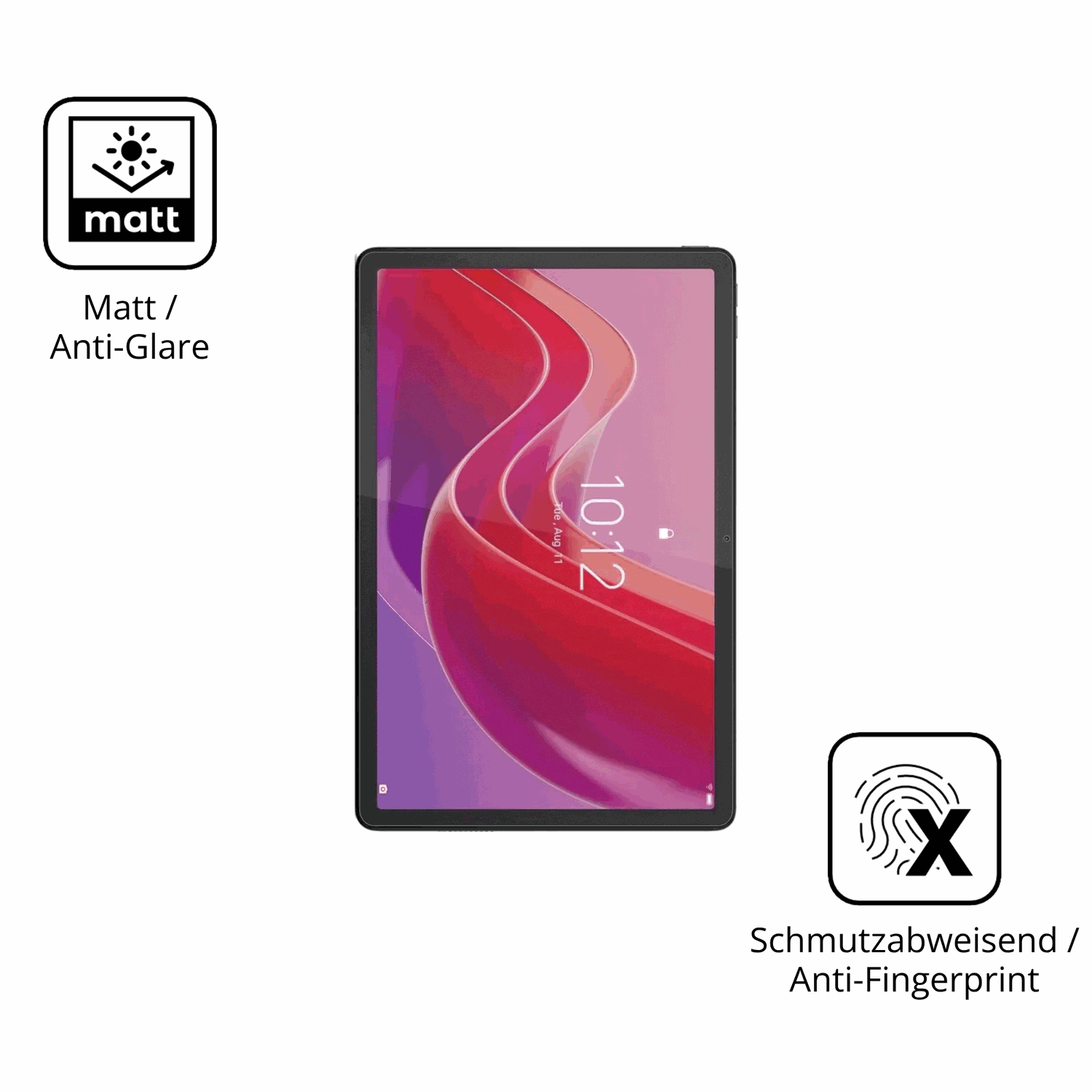 9H Hartbeschichtete, flexible Folie passend zugeschnitten für Lenovo Tab K12