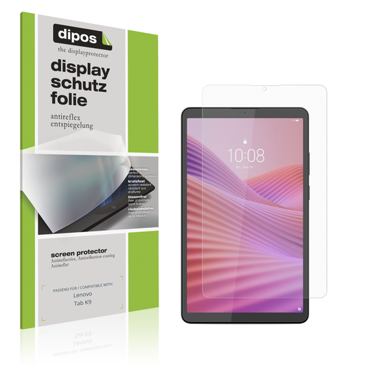 Matte Displayschutzfolie von dipos passend für Lenovo Tab K9, präziser Zuschnitt und blasenfrei montiert