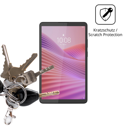 Schutz gegen Kratzer auf dem Lenovo Tab K9 Glas durch Schlüssel oder Ähnliches
