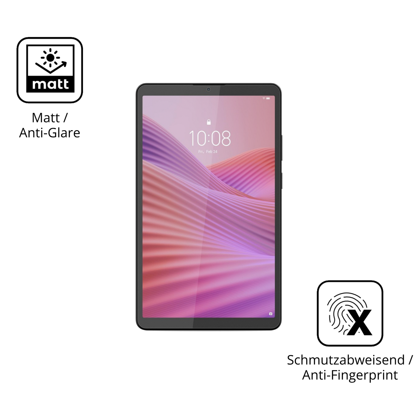 9H Hartbeschichtete, flexible Folie passend zugeschnitten für Lenovo Tab K9