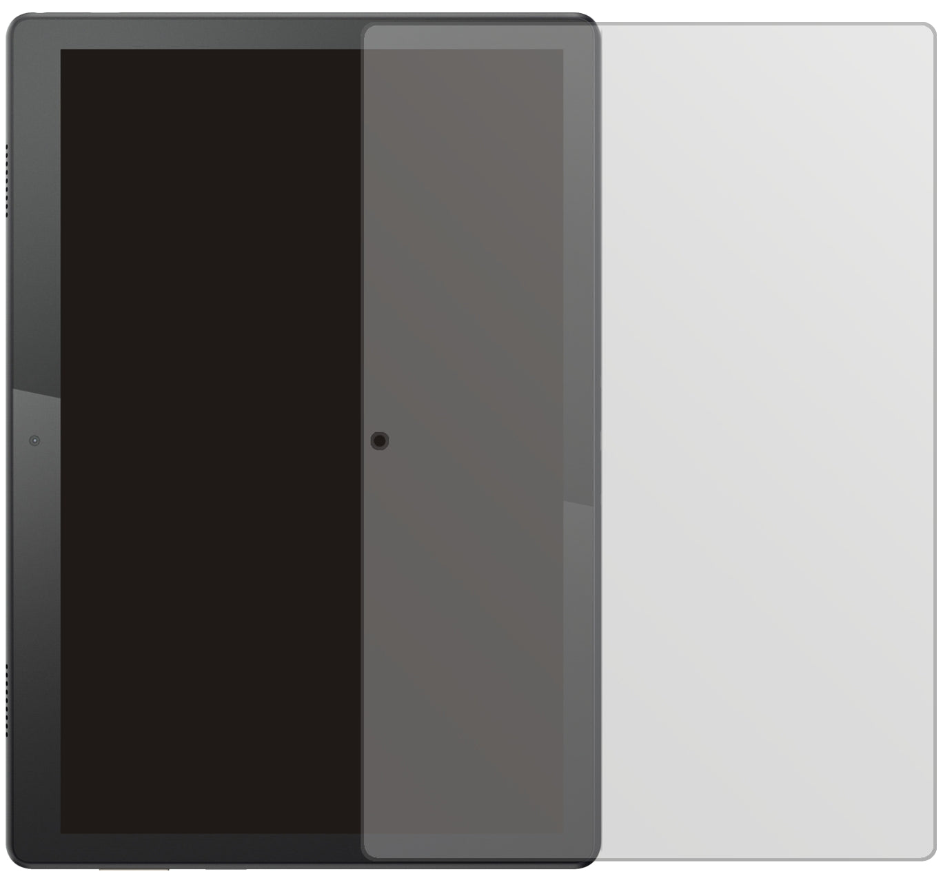 LenovoTab M10 mit aufgebrachter dipos Displayschutzfolie, die lästige Fingerabdrücke minimiert