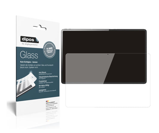 Klare Displayschutzfolie von dipos passend für Lenovo Tab P12 Pro, 9H kratzfest und blasenfrei montiert
