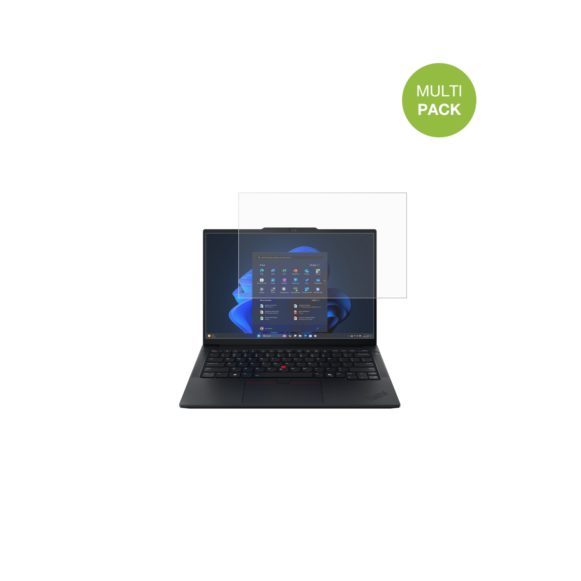 LenovoThinkpad E14 Gen7 14 Zoll mit aufgebrachter dipos Displayschutzfolie, die lästige Fingerabdrücke minimiert