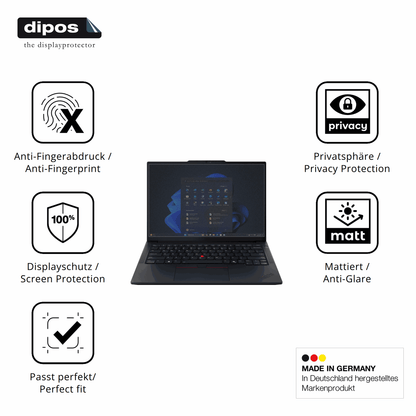 Privatsphäre-Schutz durch Sichtschutz-Folie passend zugeschnitten für Lenovo Thinkpad E14 Gen7 14 Zoll