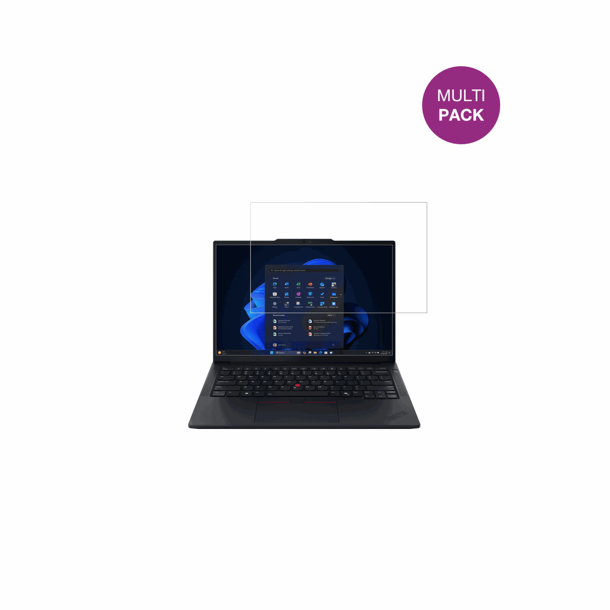 LenovoThinkpad E14 Gen7 14 Zoll mit aufgebrachter dipos Displayschutzfolie, glasklare Darstellung ohne Einschränkungen