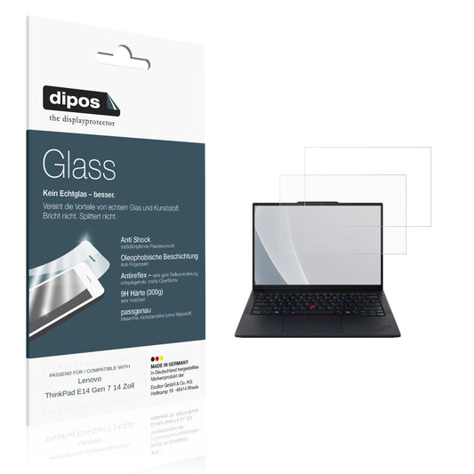 Matte Displayschutzfolie von dipos passend für Lenovo Thinkpad E14 Gen7 14 Zoll, 9H kratzfest und blasenfrei montiert