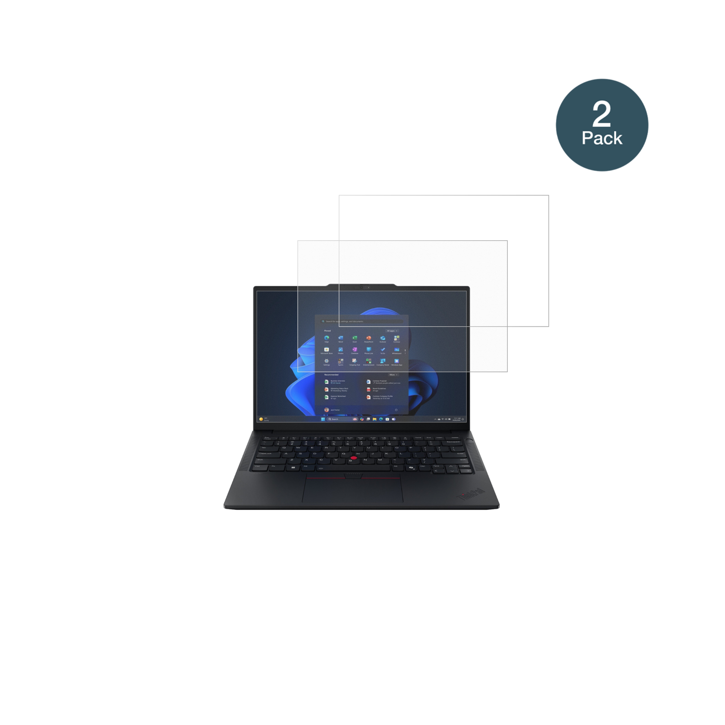 LenovoThinkpad E14 Gen7 14 Zoll mit aufgebrachter dipos Panzerfolie, die lästige Fingerabdrücke minimiert