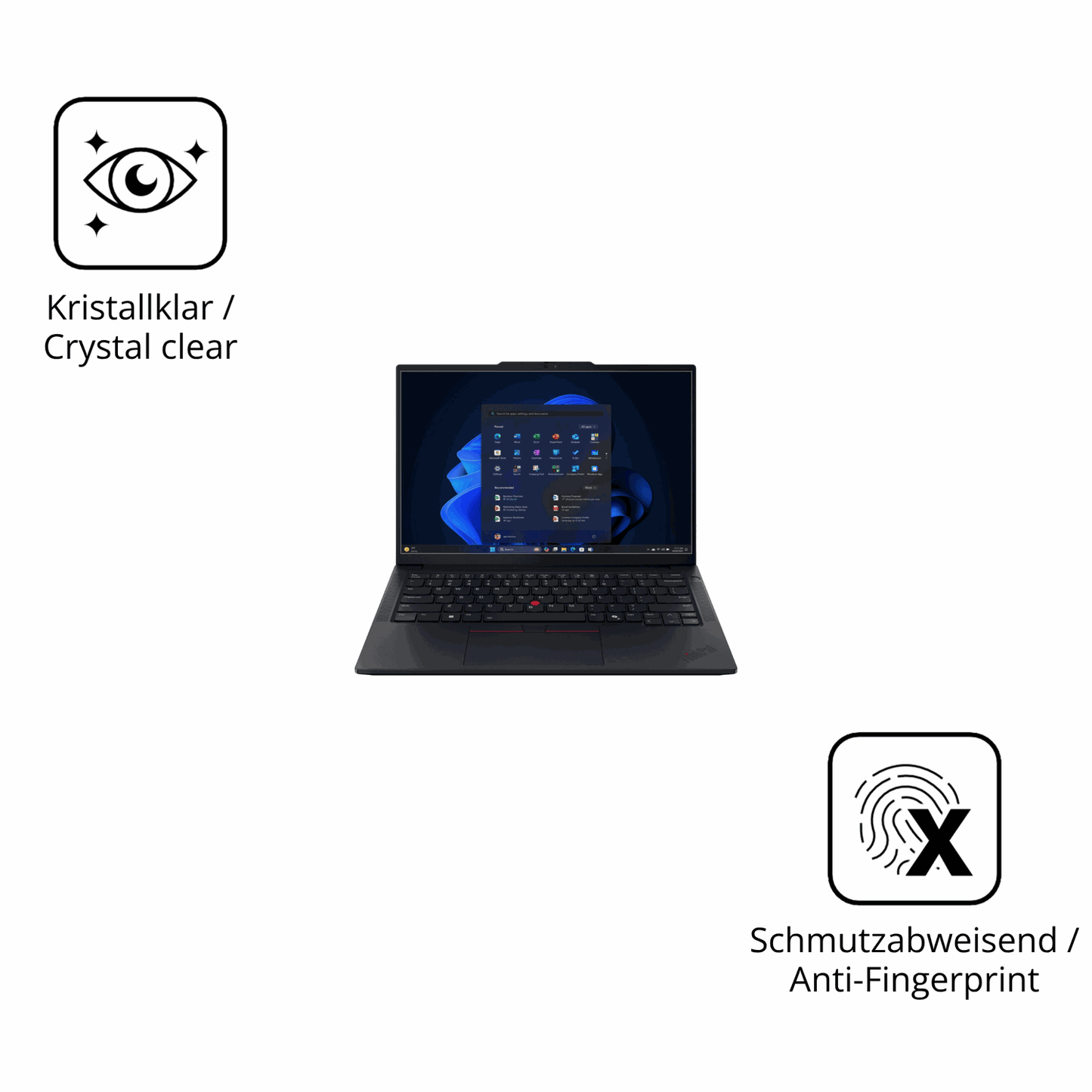 Flexible TPU-Folie passend zugeschnitten für Lenovo Thinkpad E14 Gen7 14 Zoll, vollständige Abdeckung