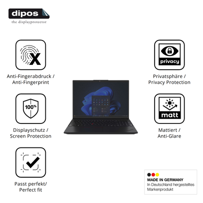 Privatsphäre-Schutz durch Sichtschutz-Folie passend zugeschnitten für Lenovo ThinkPad L14 AMD G6