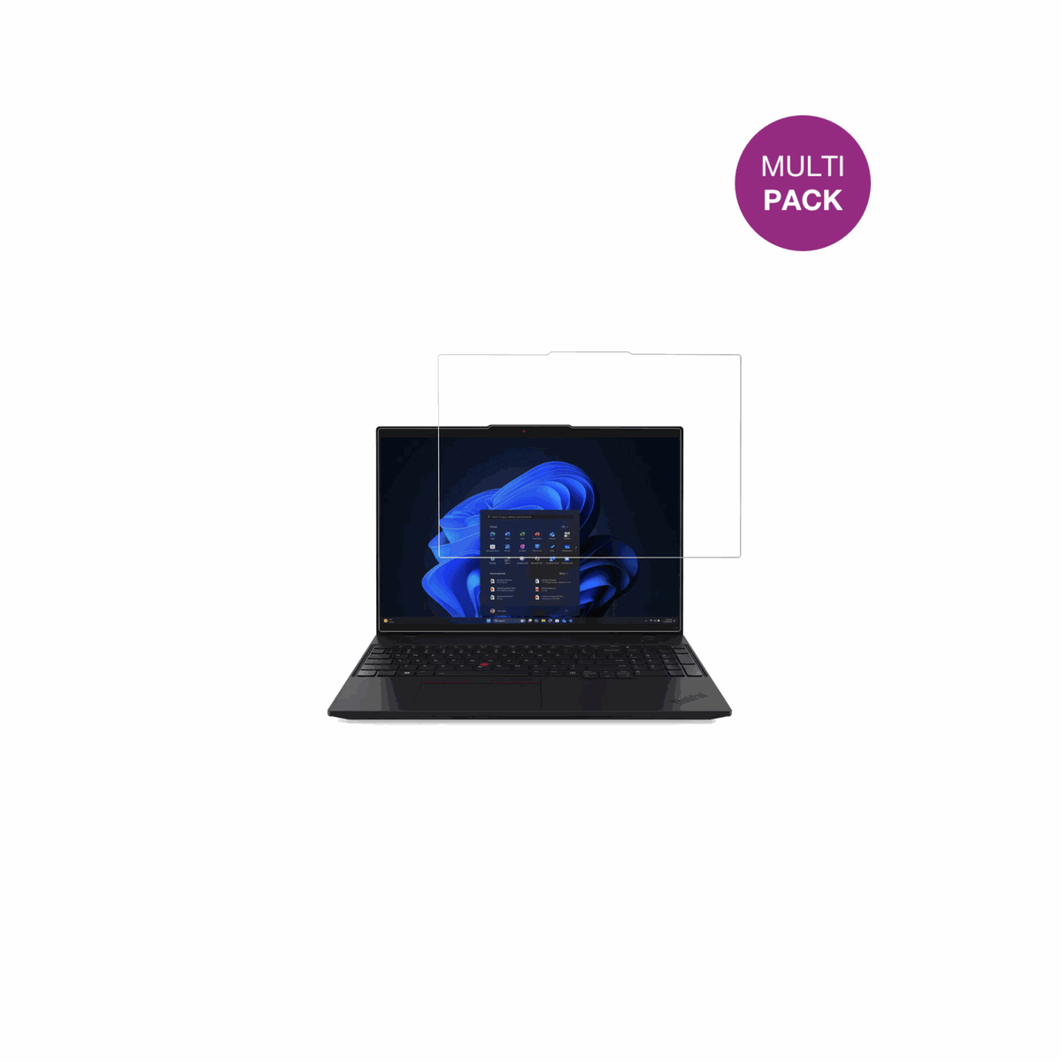 LenovoThinkPad L14 AMD G6 mit aufgebrachter dipos Displayschutzfolie, glasklare Darstellung ohne Einschränkungen