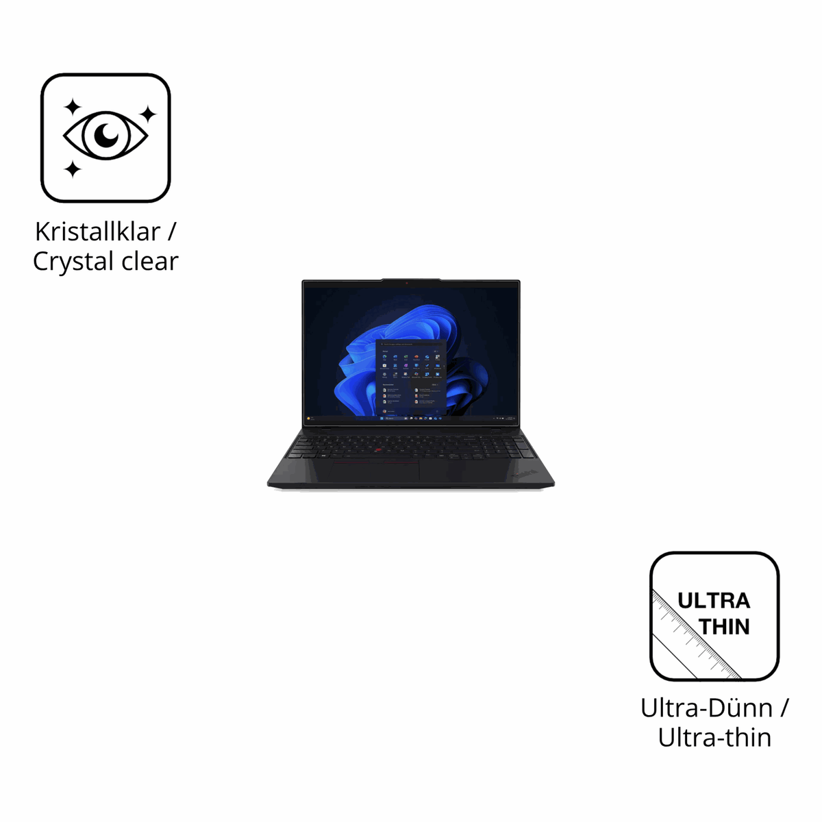 Dünne und klare Folie passend zugeschnitten für Lenovo ThinkPad L14 AMD G6