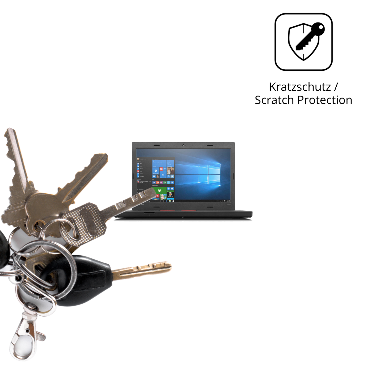 Schutz gegen Kratzer auf dem Lenovo ThinkPad L460 Glas durch Schlüssel oder Ähnliches