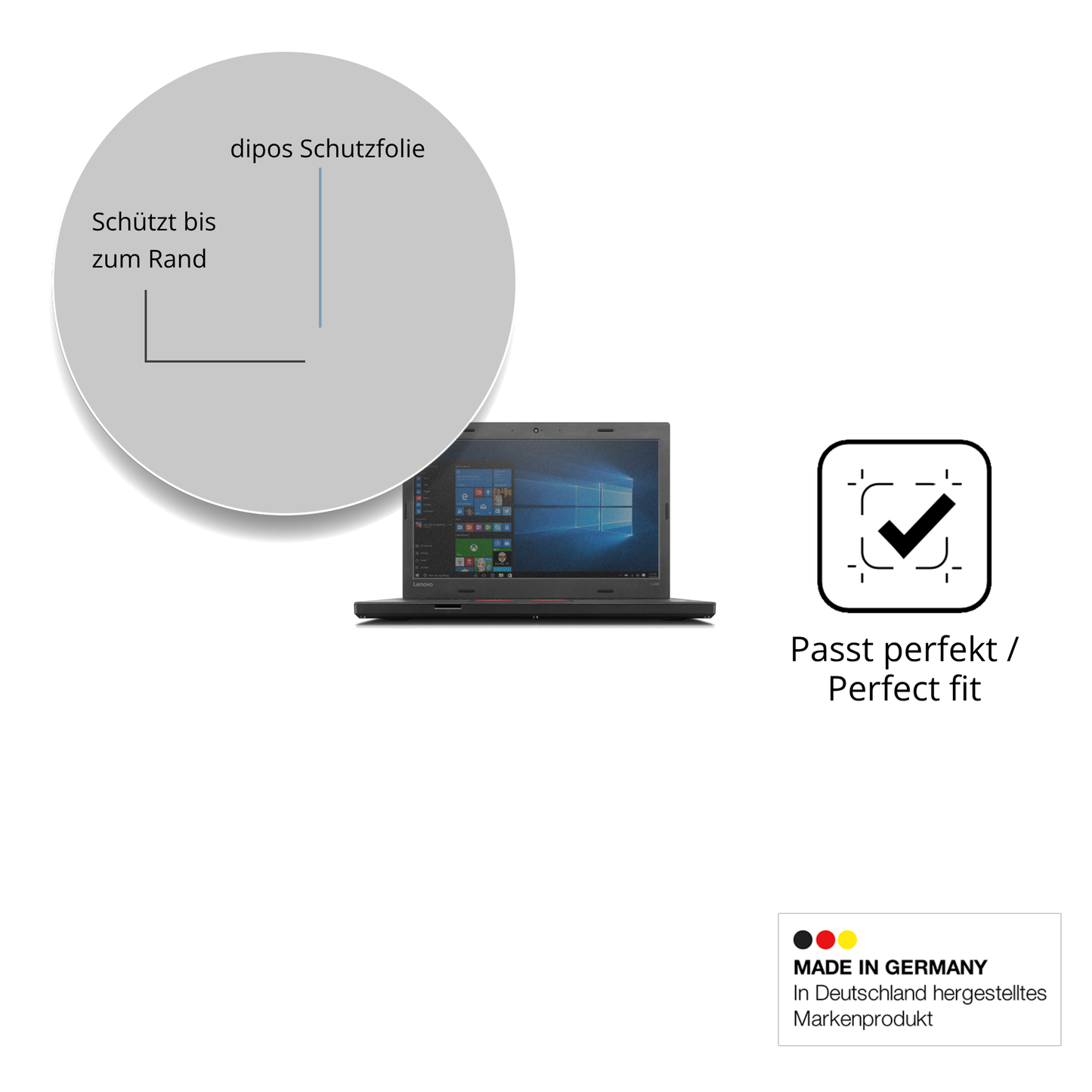 Schutz gegen Kratzer auf dem Lenovo ThinkPad L460 Glas durch Schlüssel oder Ähnliches