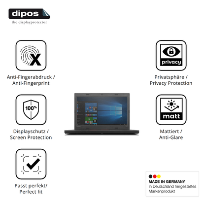 Privatsphäre-Schutz durch Sichtschutz-Folie passend zugeschnitten für Lenovo ThinkPad L460