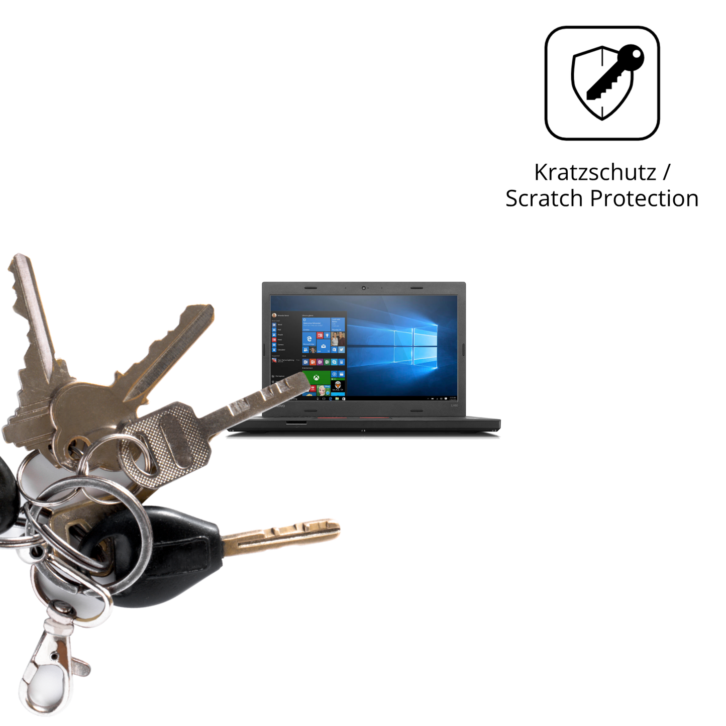 Schutz gegen Kratzer auf dem Lenovo ThinkPad L460 Glas durch Schlüssel oder Ähnliches