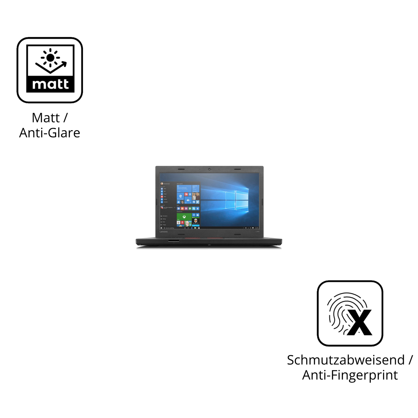 9H Hartbeschichtete, flexible Folie passend zugeschnitten für Lenovo ThinkPad L460