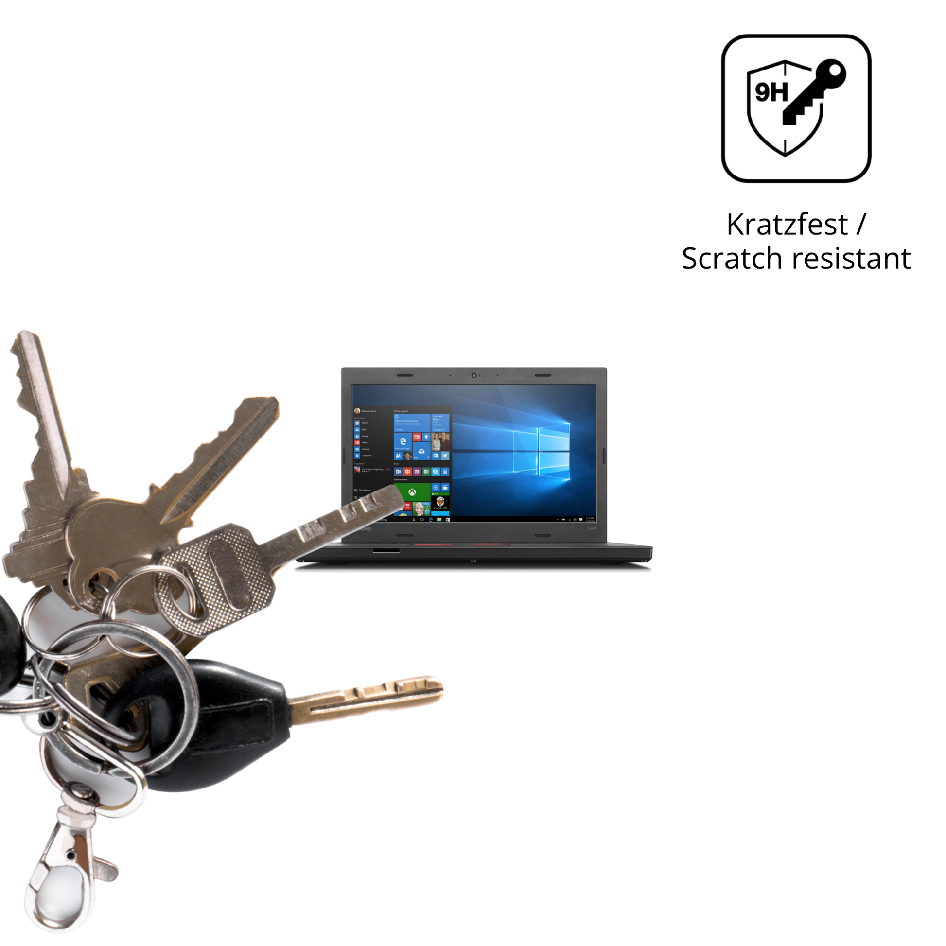 dipos Displayschutz für Lenovo ThinkPad L460, transparente Oberfläche, perfekte Passform auch für die Rundungen