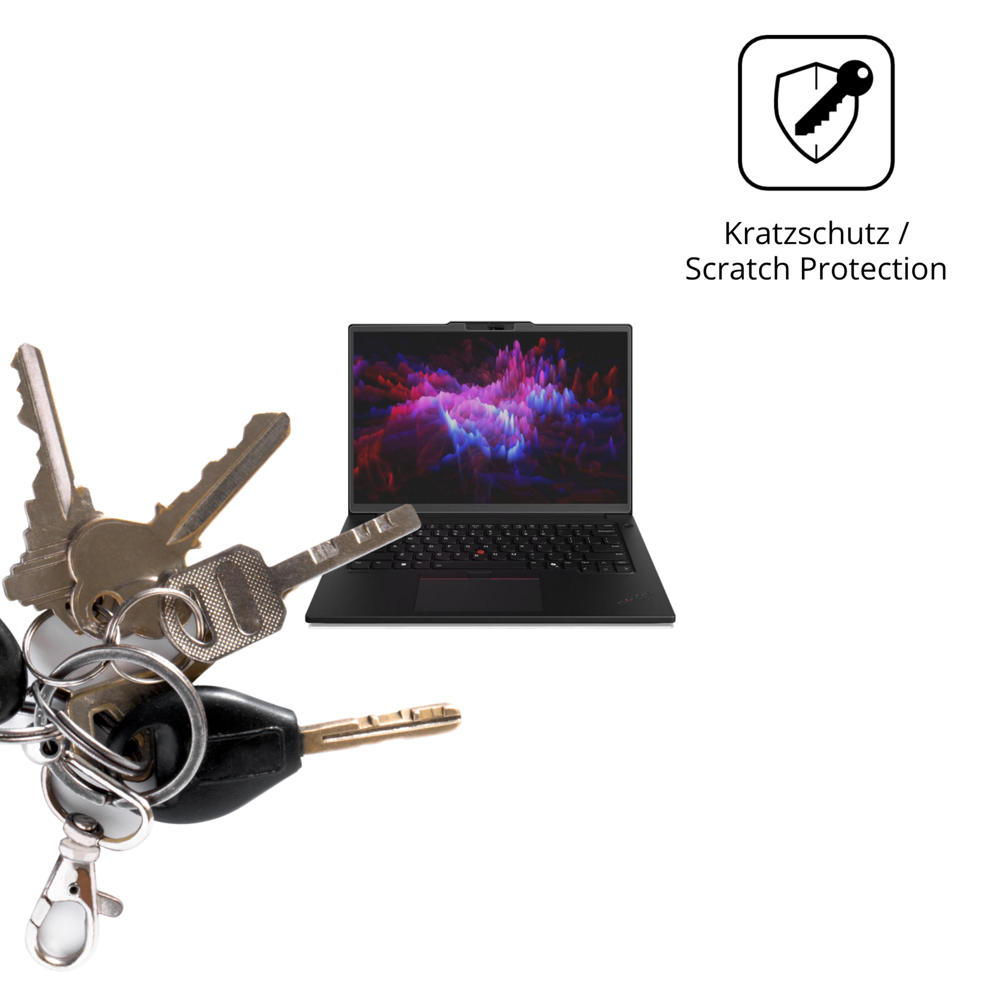Schutz gegen Kratzer auf dem lenovothinkpad p14s gen 6 14.5 zoll Glas durch Schlüssel oder Ähnliches