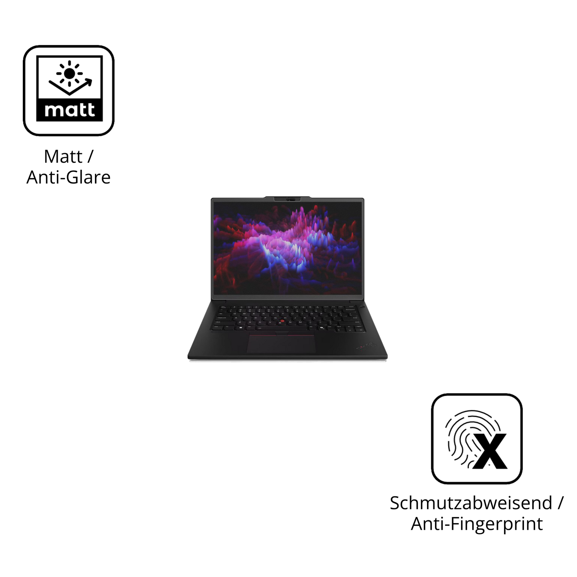 Dünne und entspiegelnde Folie passend zugeschnitten für lenovothinkpad p14s gen 6 14.5 zoll