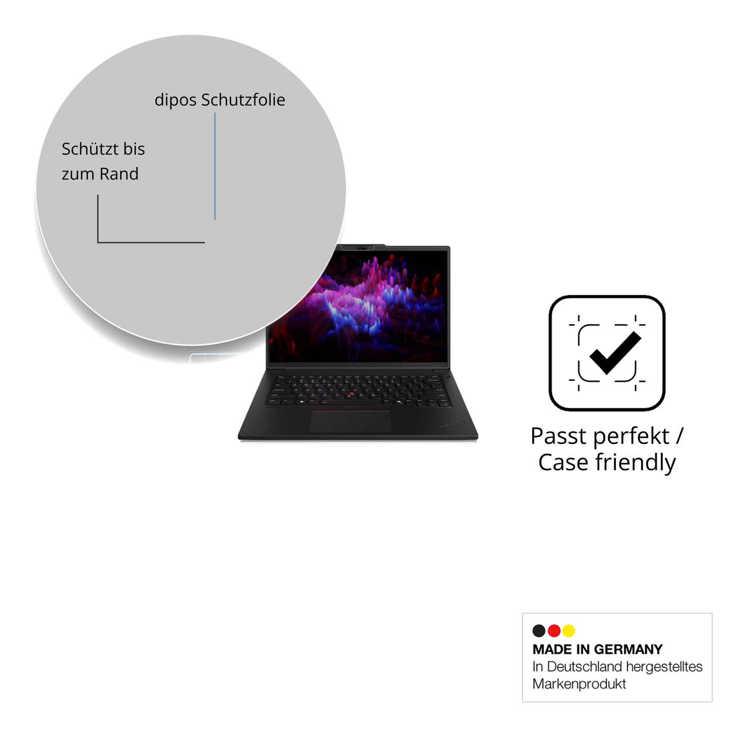 Besonders flexibler Displayschutz mit Anti-Shock-Schicht im Materialmix