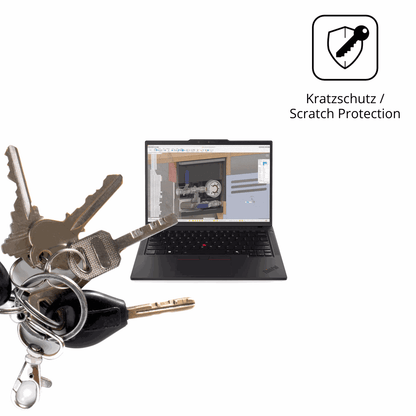 Schutz gegen Kratzer auf dem Lenovo ThinkPad P14s Gen 6 14 Zoll Glas durch Schlüssel oder Ähnliches