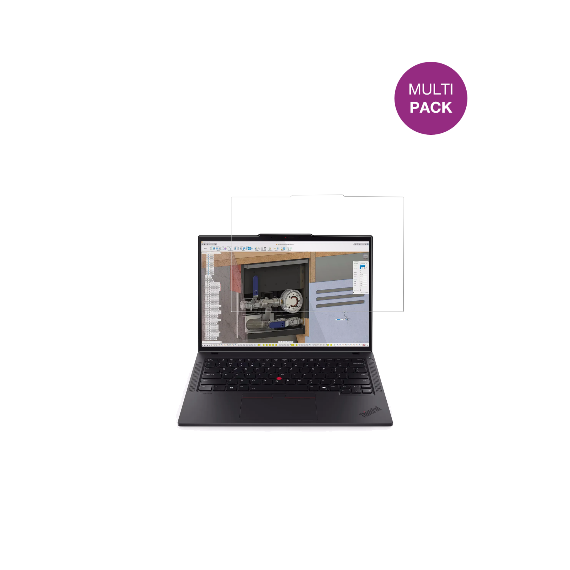 LenovoThinkPad P14s Gen 6 14 Zoll mit aufgebrachter dipos Displayschutzfolie, glasklare Darstellung ohne Einschränkungen
