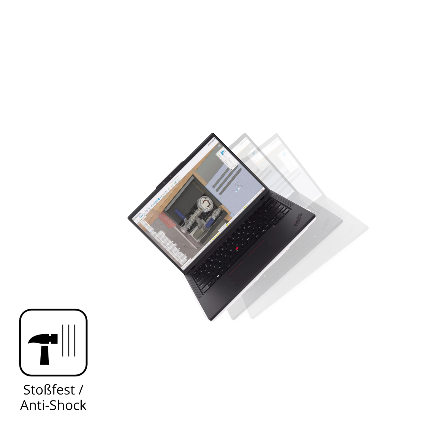 Schutz gegen Kratzer auf dem Lenovo ThinkPad P14s Gen 6 14 Zoll Glas durch Schlüssel, Stöße gegen die Tischkante oder Stürze