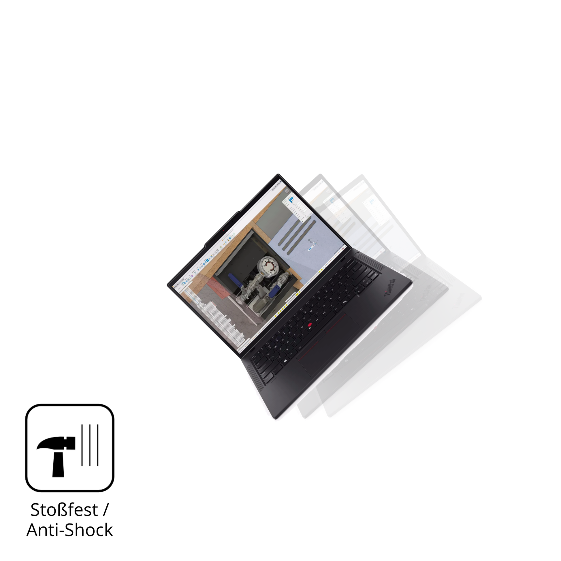 Schutz gegen Kratzer auf dem Lenovo ThinkPad P14s Gen 6 14 Zoll Glas durch Schlüssel, Stöße gegen die Tischkante oder Stürze