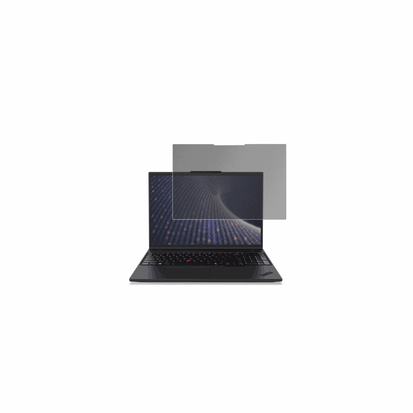 LenovoThinkPad P16s Gen 4 16 Zoll mit aufgebrachtem dipos Displayschutz, der seitliche Einblicke blockiert