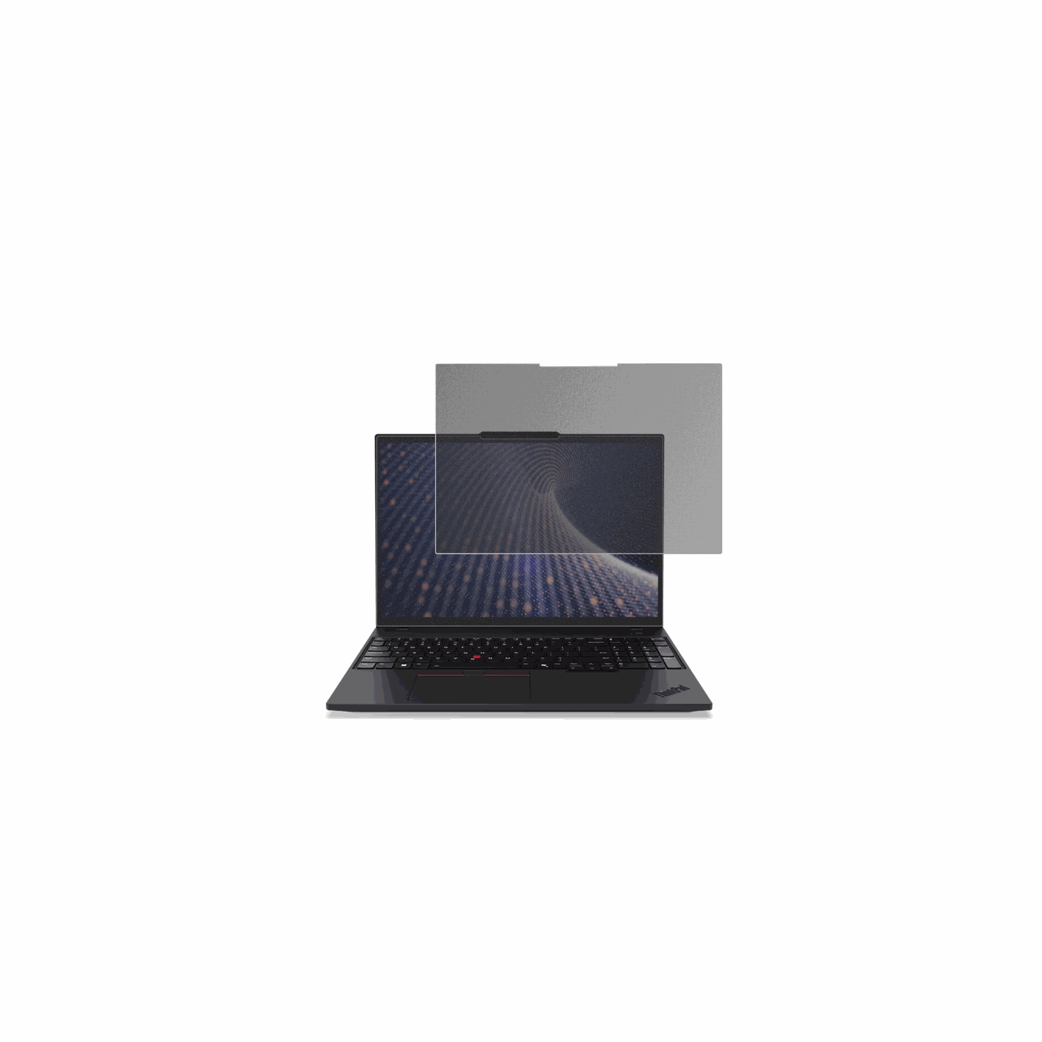 LenovoThinkPad P16s Gen 4 16 Zoll mit aufgebrachtem dipos Displayschutz, der seitliche Einblicke blockiert