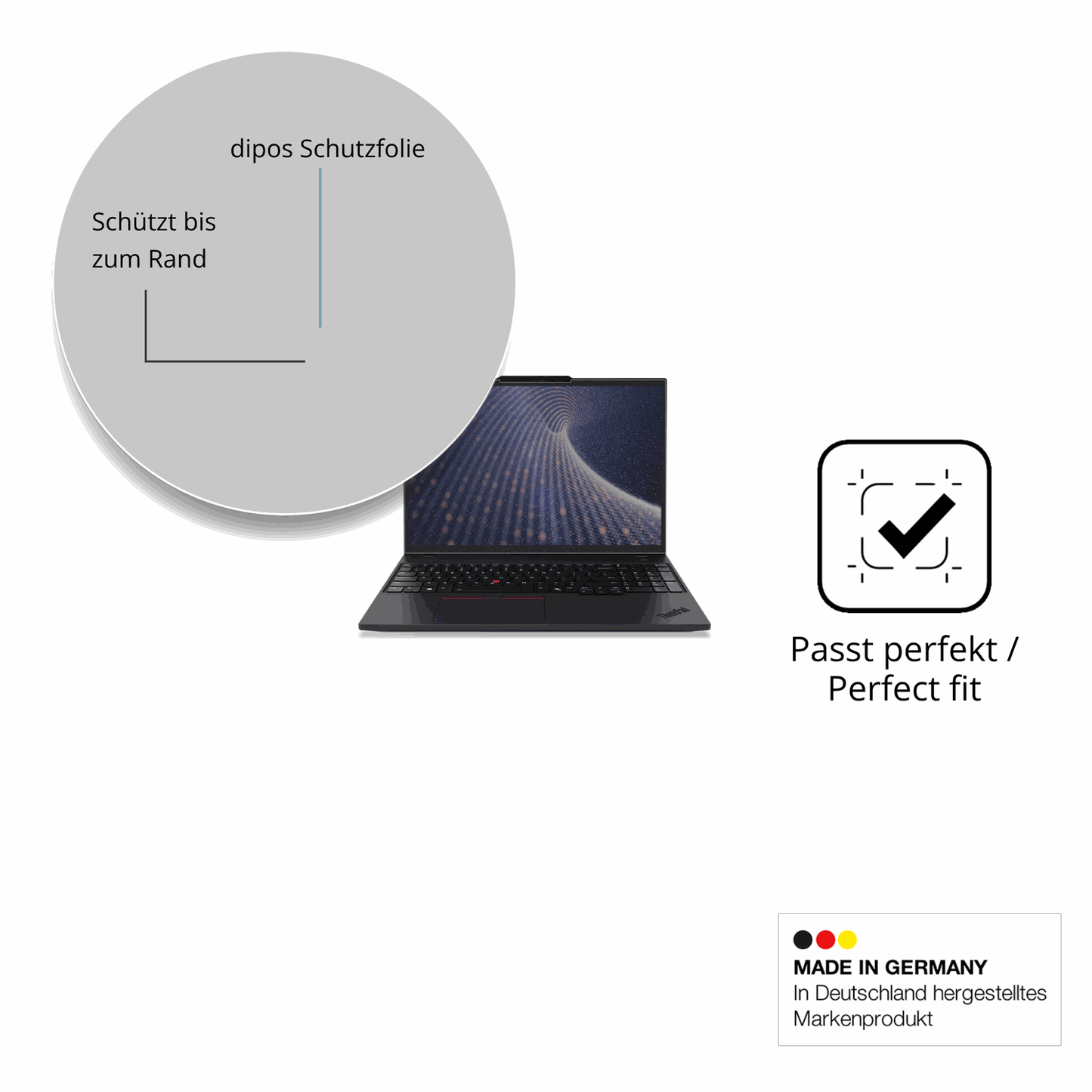 Schutz gegen Kratzer auf dem Lenovo ThinkPad P16s Gen 4 16 Zoll Glas durch Schlüssel oder Ähnliches